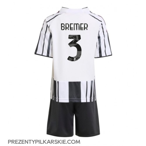 Stroje piłkarskie Juventus Gleison Bremer #3 Koszulka Podstawowej dla dzieci 2025-26 Krótki Rękaw (+ szorty)